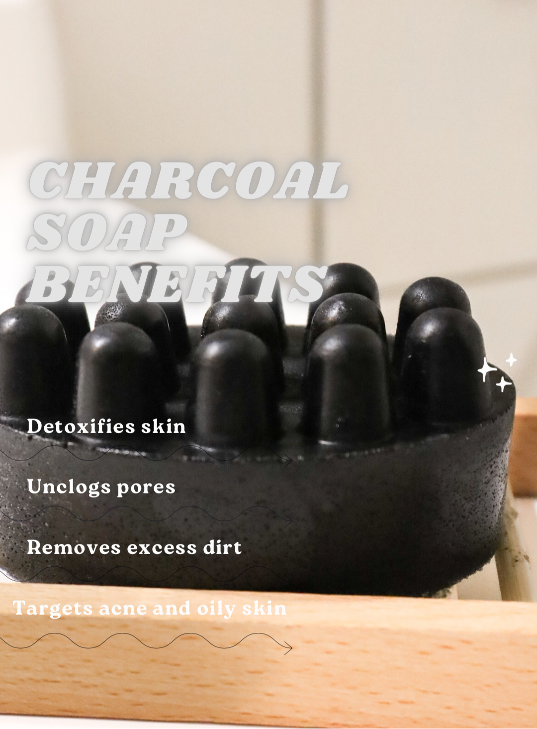 Jabon de masaje de carbón